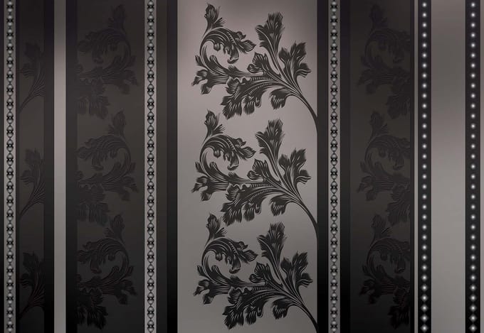 Fotobehang  Floral Pattern | XL - 208cm x 146cm | 130g/m2 Vlies