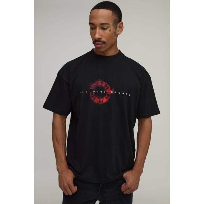 Oversized T-shirt Met Muse Licentie Print | Black | Size XL