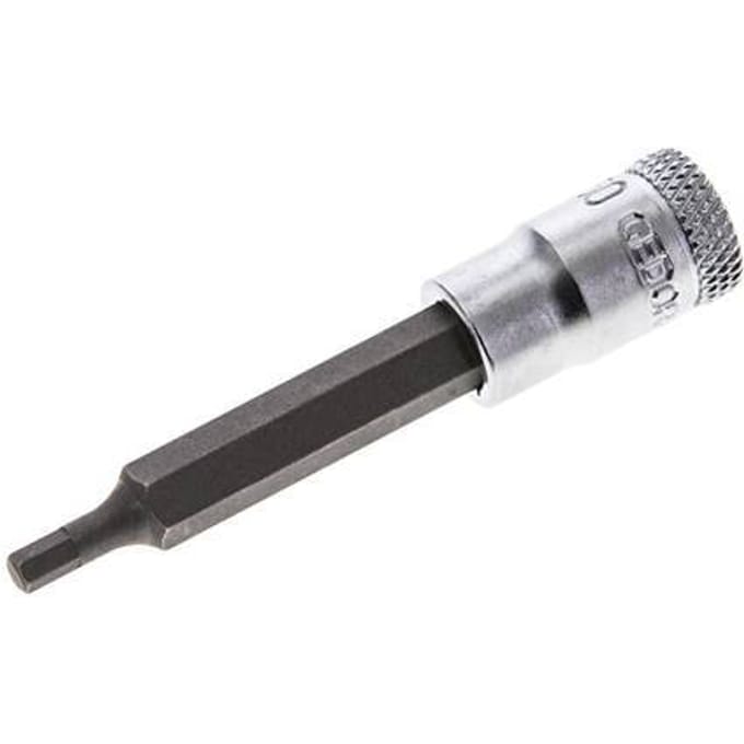 1/4" Gedore 60mm Dopsleutel- Schroevendraaier voor 3mm Binnenzeskant-Schroeven