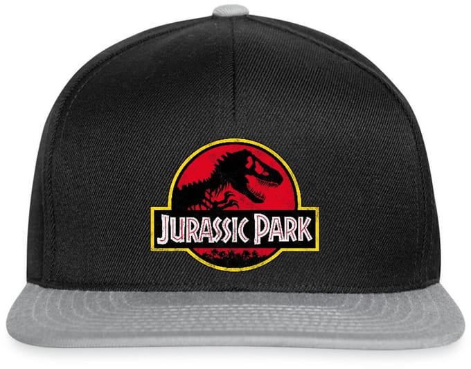 Jurassic Park Klassiek Logo In Rood Met T-Rex Snapback cap