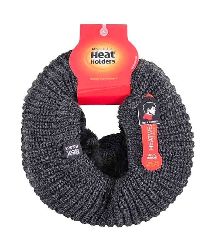 Heat Holders - Dikkethermo nekwarmer voor heren - Houtskool