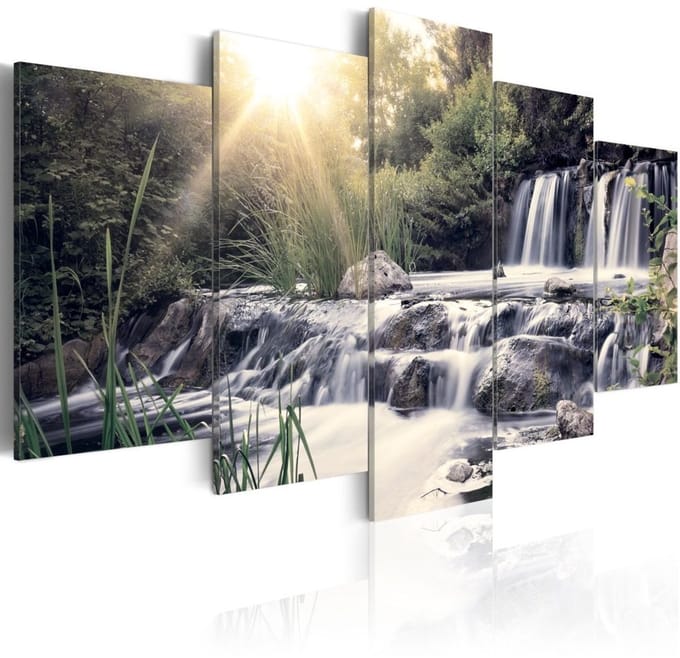 Schilderij - Waterval van Dromen, 5luik