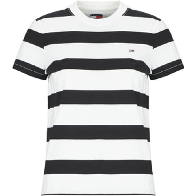 Tommy Hilfiger Regular Flag Jersey Black/stripe Größe: L | Hemden Outlet | Damen | Schwarz