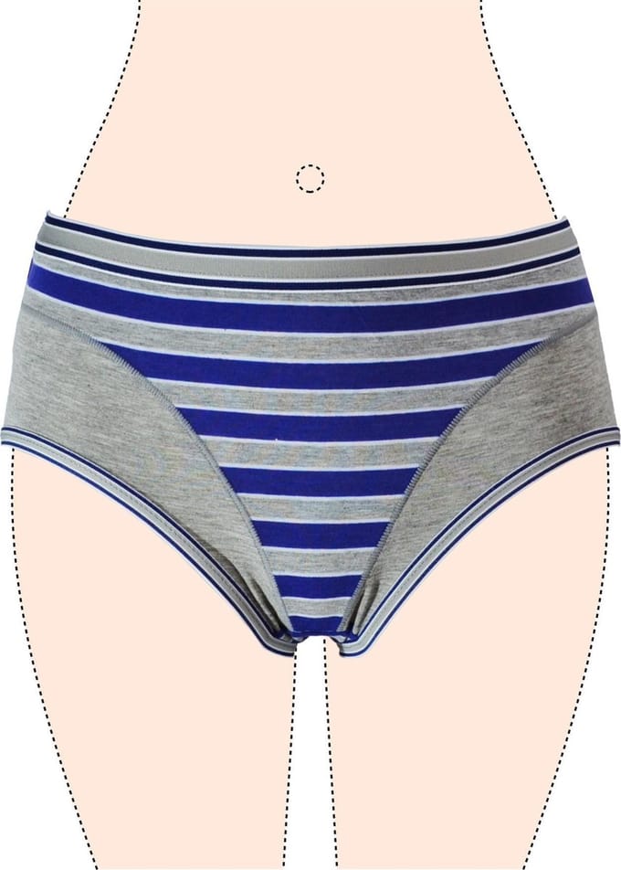 Dames slips 3 pack gestreept donker blauw S