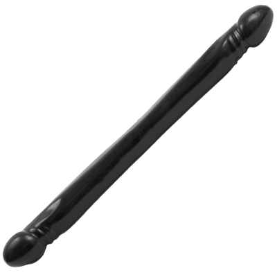 Doc Johnson Built In America dubbele dildo Smooth Double Header, 18 zwart - 44,96 cm