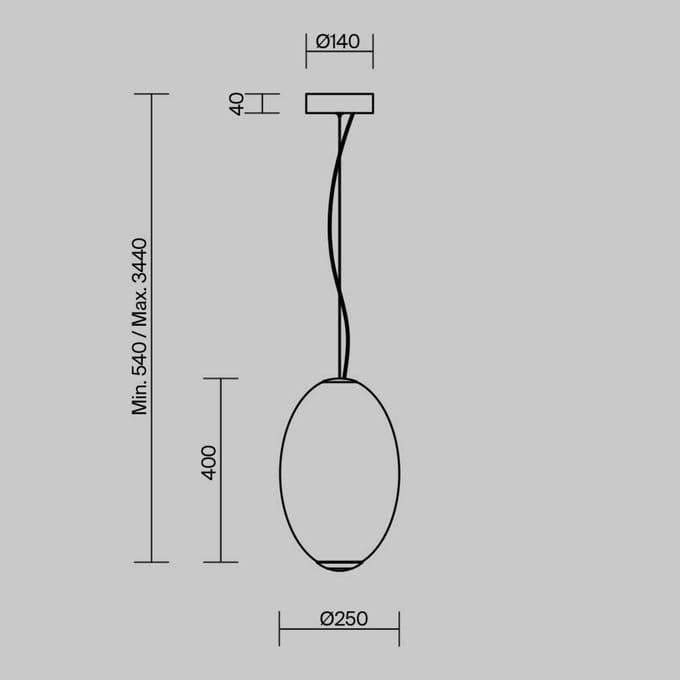 Maytoni glazen hanglamp Bruma, chroom/wit, hoogte 40 cm