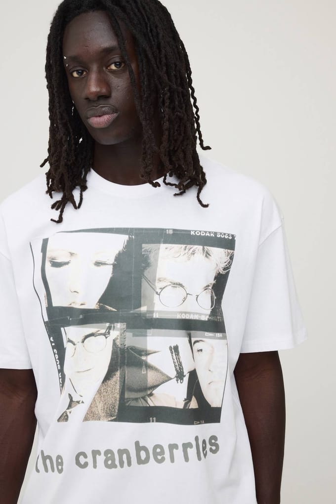 The Cranberries Oversized Licentie Print T-shirt | White | Size Small