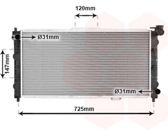 Van Wezel - RADIATOR VOOR MAZDA 323 1994-1998 BPH515200