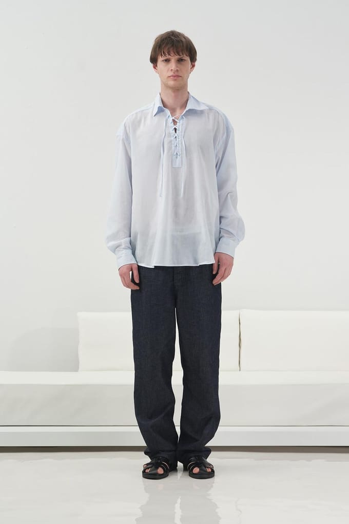 Casual Relaxed Fit Langarmshirt met Strikdetail