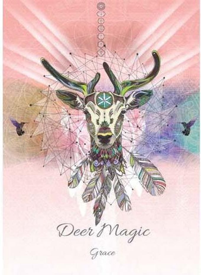 Karin Roberts Wenskaart Deer Magic