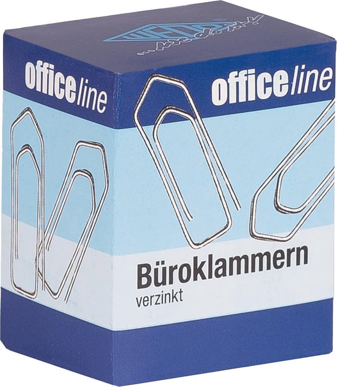 Papierklemmen 32 mm puntig - 100 stuks glanzend gegalvaniseerd