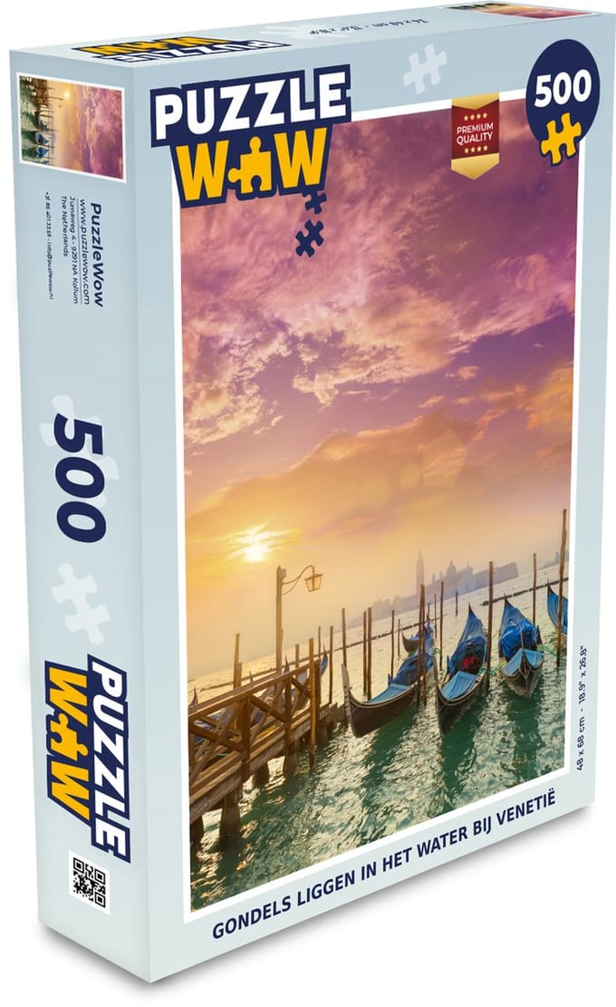 Puzzel Gondel - Mist - Venetië - Legpuzzel - Puzzel 500 stukjes