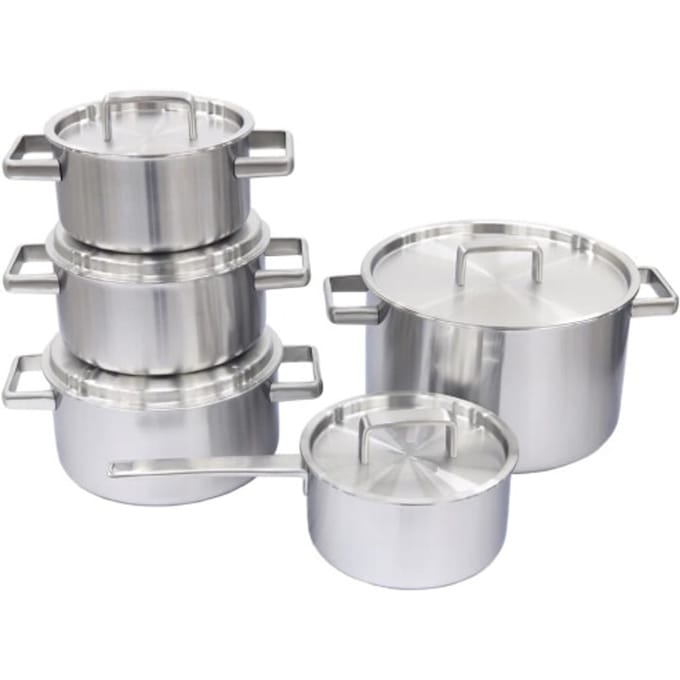 Habonne King pannenset 5 delig - RVS