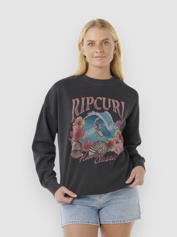 Rip Curl Hawaii Classic Heritage Crew Sweater zwart