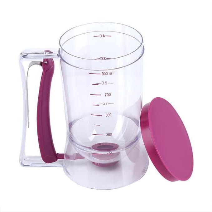 Tasse de mesure - CHG® - 900 ml - Distributeur manuel - Résistant à la chaleur - ABS transparent et violet paars