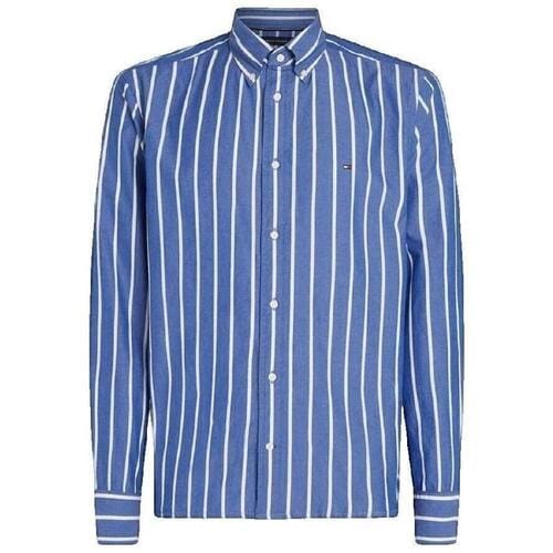 Overhemd Lange Mouw Tommy Hilfiger Chemise Tommy Hilfiger rayée bleu et blanc MW0MW385600A4
