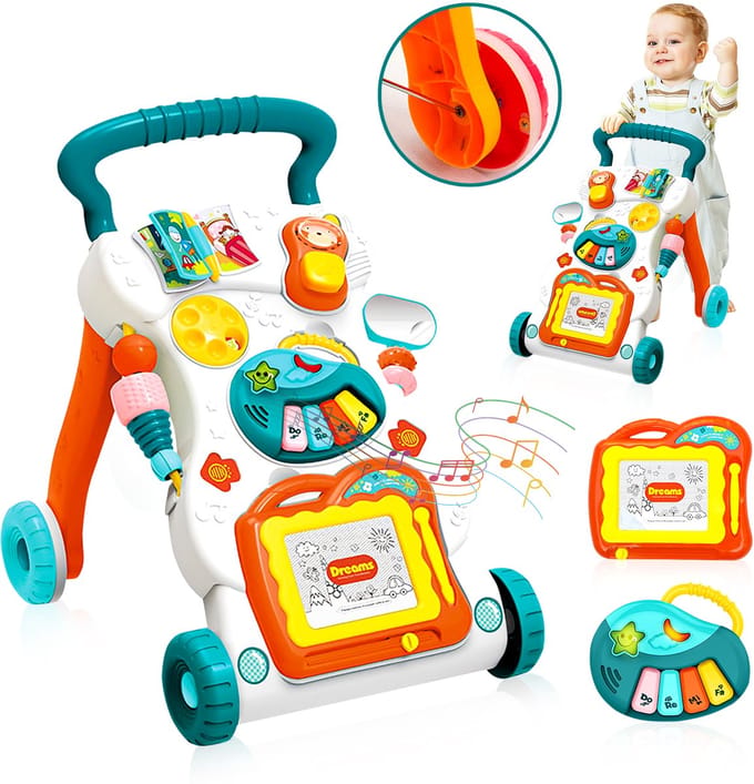 Velox Goods Loopwagen Baby met Activiteitenpaneel - Licht en Muziek