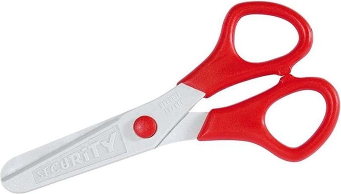 Wedo 74 72, Kind, Rechte knip, Enkel, Rood, Universeel, Rechte handgreep