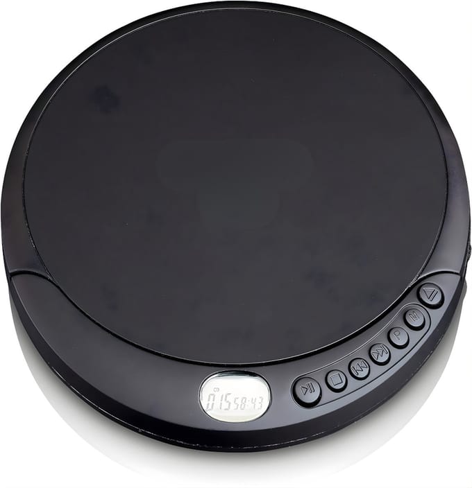 AHD® CD Speler - Draagbare CD Speler - Portable CD Speler - Zwart - 15cm x 14cm x 3cm