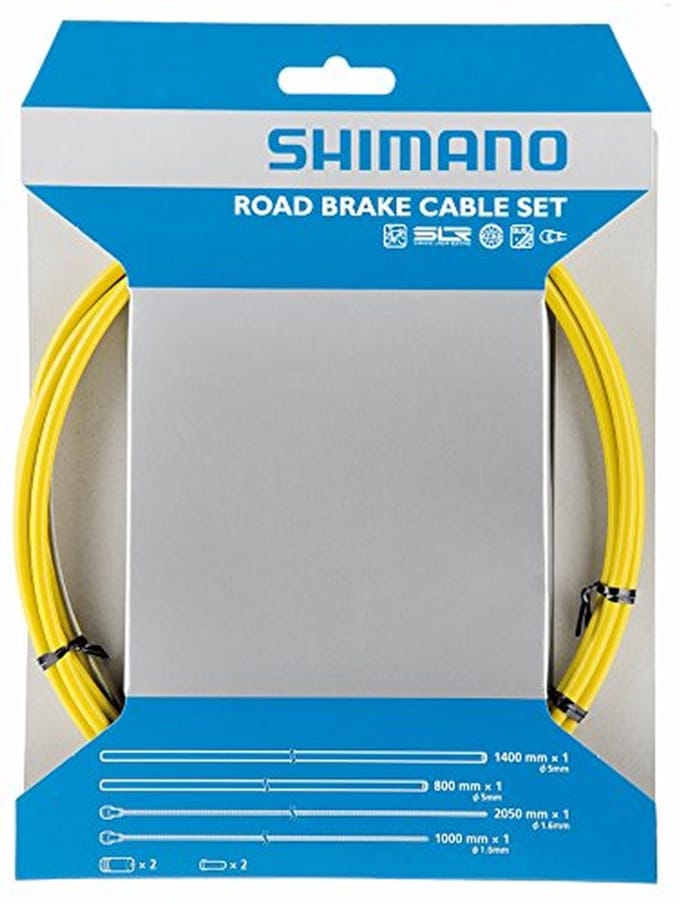 Remkabel Set - Fietsonderdelen - Fiets Onderhoud - PTFE Coating - Complete Set - Geel