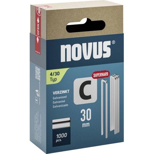 Novus Tools 042-0806 Nieten met smalle rug Type 4 1000 stuk(s) Afm. (l x b) 30 mm x 6.1 mm
