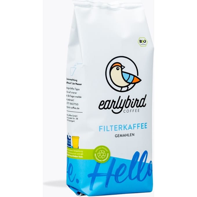earlybird coffee filterkoffie bio 250g gemalen