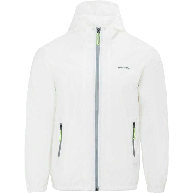 Donnay Heren Lichtgewicht Jas met Capuchon (Wit)