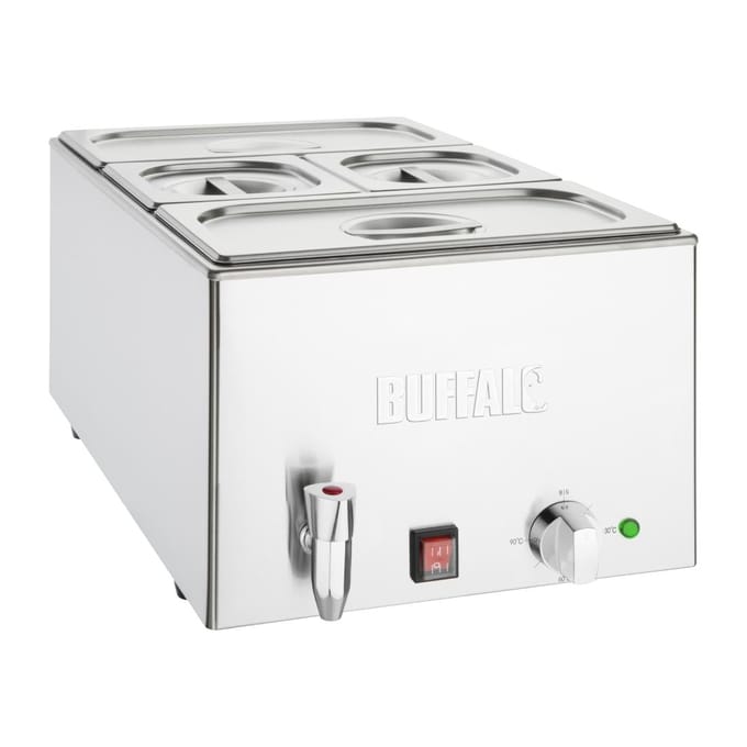 Buffalo bain marie met tapkraan en bakken