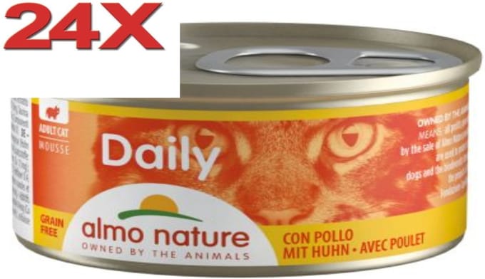 Almo Nature Dailymenu - Kattenvoer Blik - Mousse Kip - 24x85gr