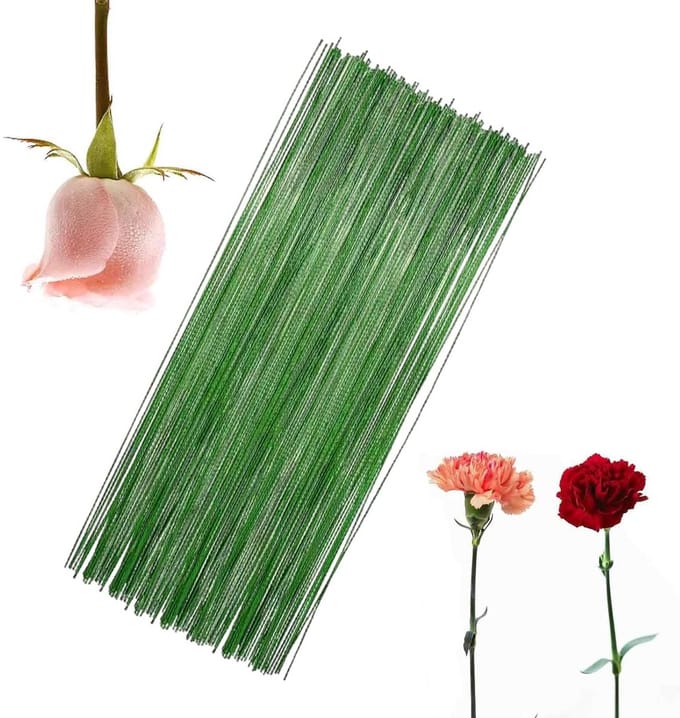 Bloemen Draad - Knutsel Draad - Bloemstukken Maken - Verstevigd Galvanised - 100 Stuks - Groen