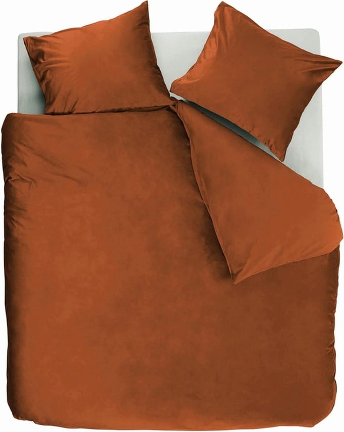 At Home by BeddingHouse Tender dekbedovertrek - Eenpersoons - 140x200/220 - Steenrood