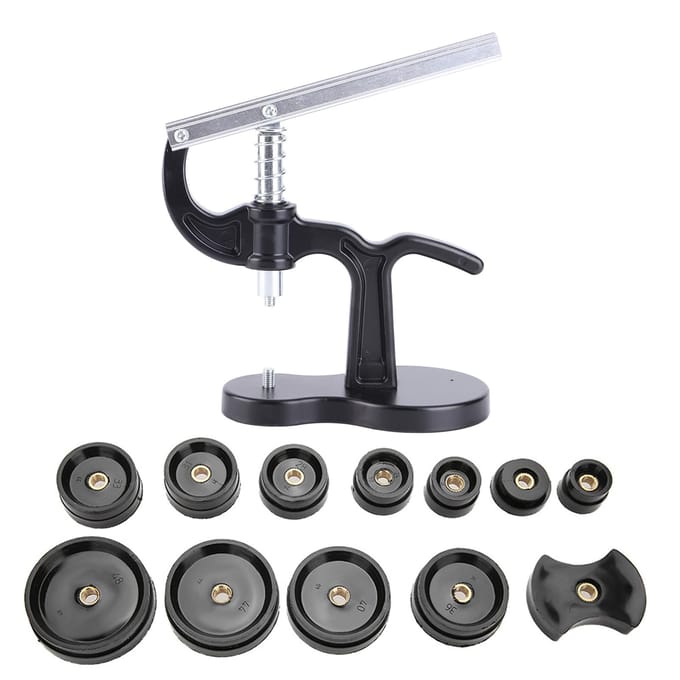 Professionele Horlogereparatieset Horloge Achterdeksel Opener met Fixeerbasis gray