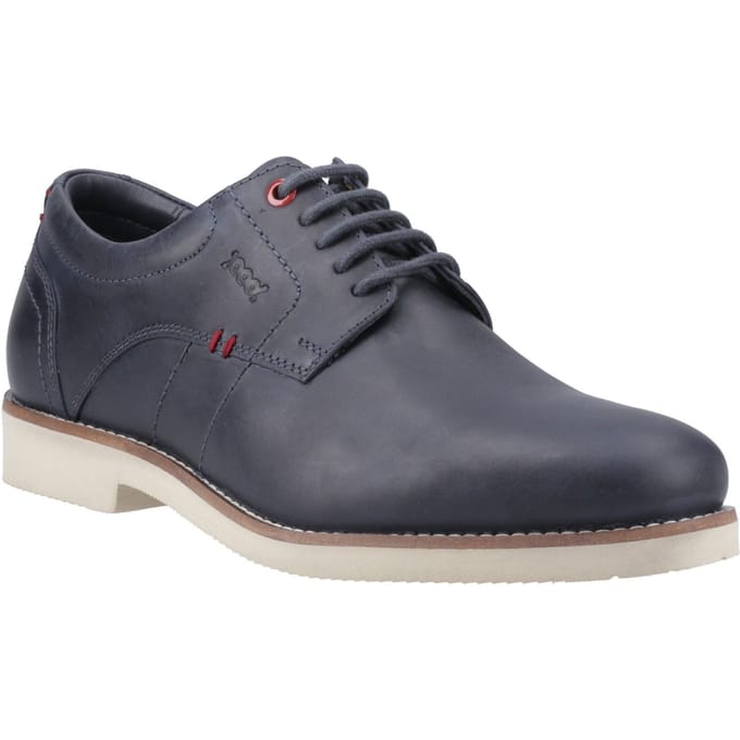 Pod Hampton Leer Heren Navy Veterschoenen