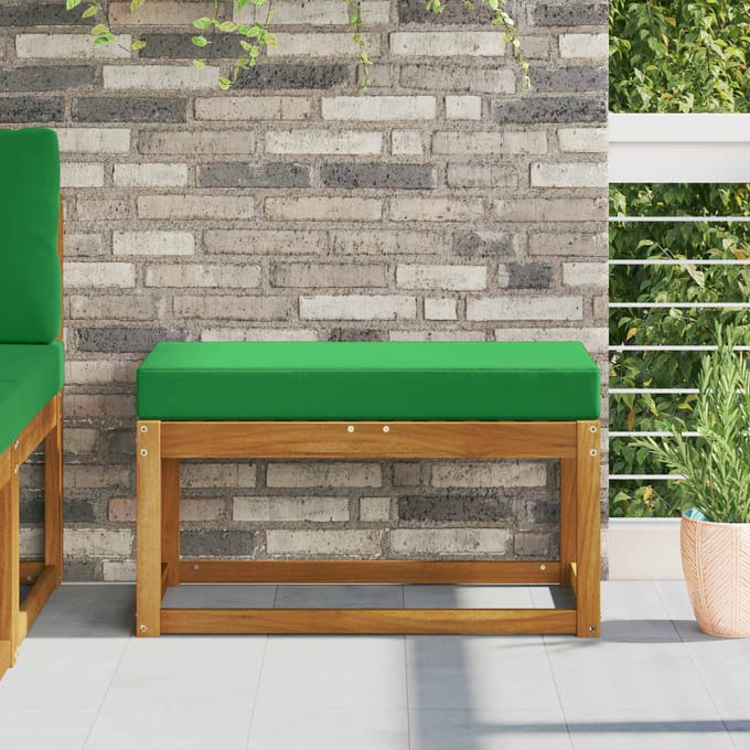 vidaXL Buiten Zitkussen 100% Polyester Groen 80 x 40 x 8 cm