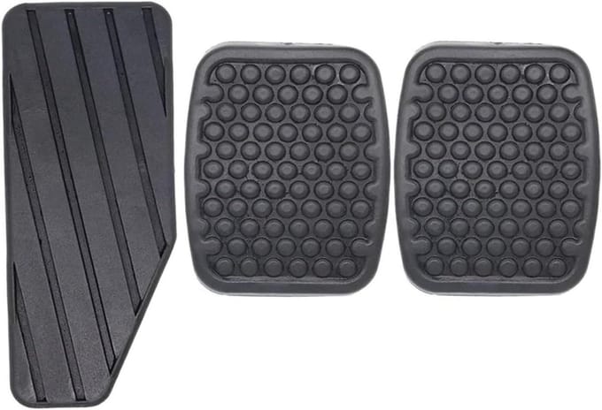 Pedaalkappen Set - Auto Rubber Pads - Veiliger Rijden - Antislip Rubber - 3 Stuks - Zwart