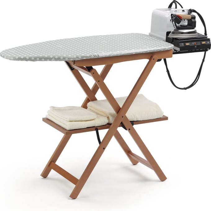 Arredamenti Italia Astir Ciliegio - Houten Strijkplank met Stoomunithouder - 135 x 45 cm - Groot Formaat