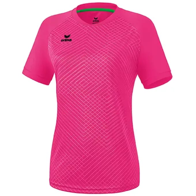 Erima Madrid Shirt Korte Mouw Dames - Pink Glo | Maat: 38