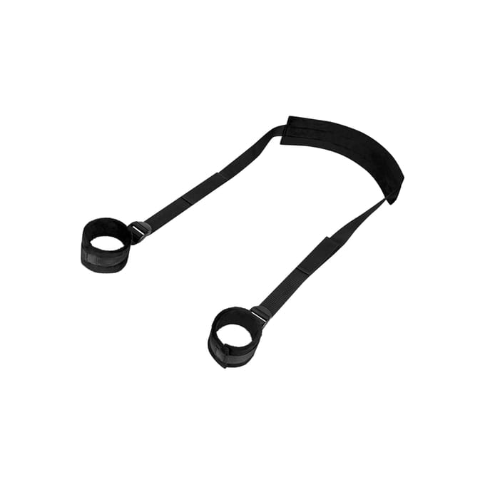 Rimba - Soft Bondage - Fixatieband Met Voetboeien - Zwart