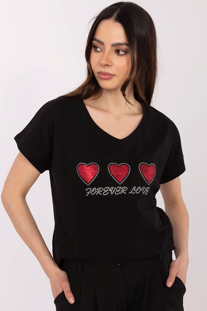 Heart Note T-Shirt - Zwart / M