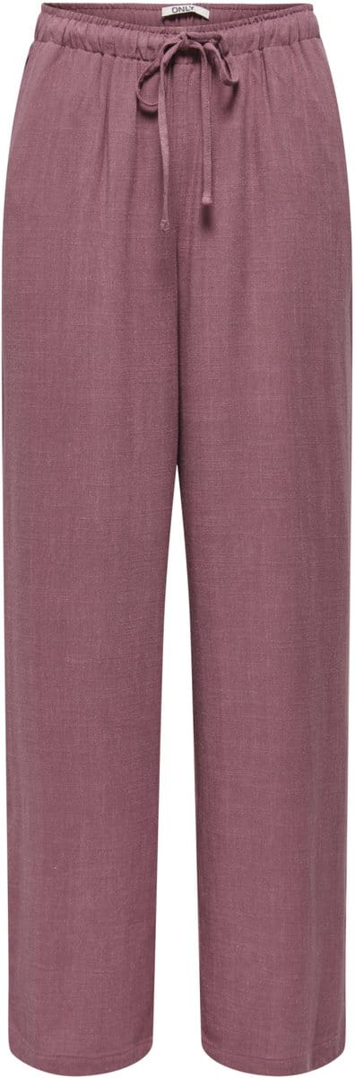 ONLY - ONLSIESTA MW PULL-UP LINEN BL PNT NOOS - - Rose Brown Dames Linen Broek - W25 X L32