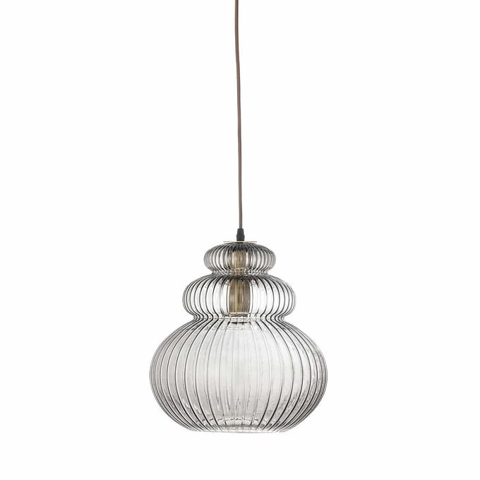 Bloomingville Sybia Hanglamp, Grijs, Glas