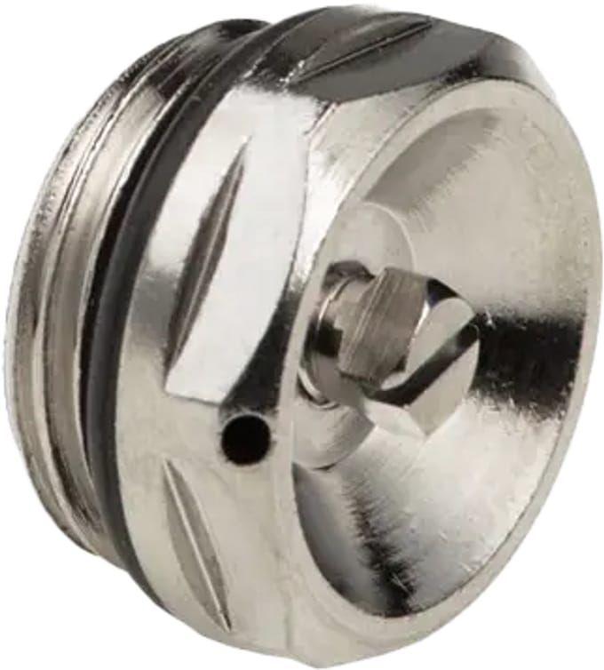 Bonfix Radiator Ontluchter - messing vernikkeld 1/2 - met EPDM O-ring afdichting - buitendraad
