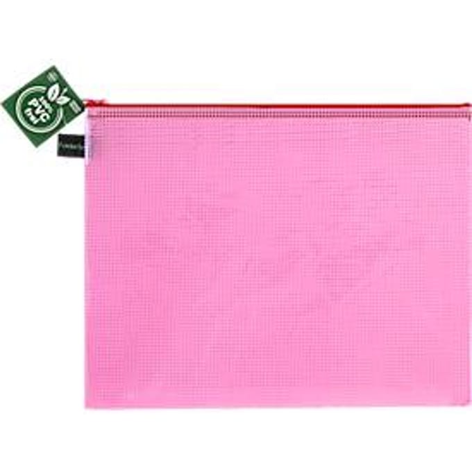Ritszak FolderSys, A4, dikte 0,20 mm, B 357 x H 272 mm, PVC-vrije folie, rood-transparant