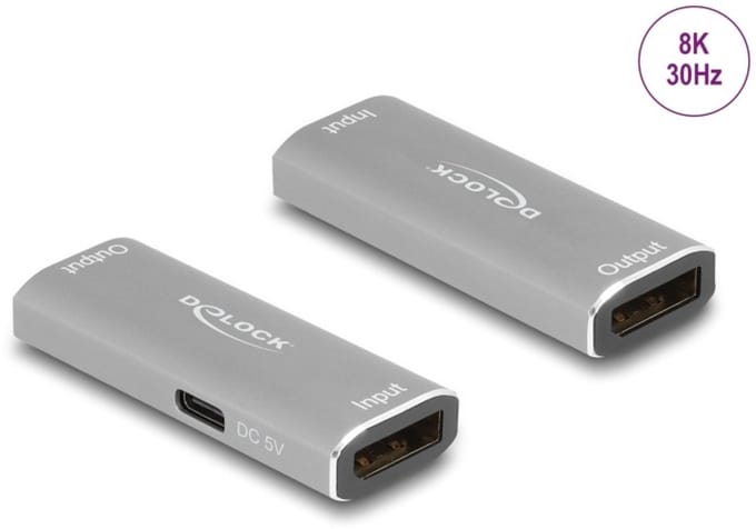 Delock DisplayPort 1.4 Repeater 8K 30 Hz 20 m
