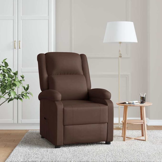 vidaXL Fauteuil verstelbaar kunstleer bruin