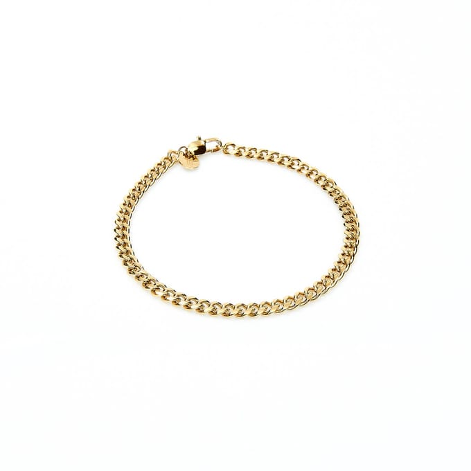 Marenca Gouden Cubaanse Schakel Heren Armband - 4 mm (M)