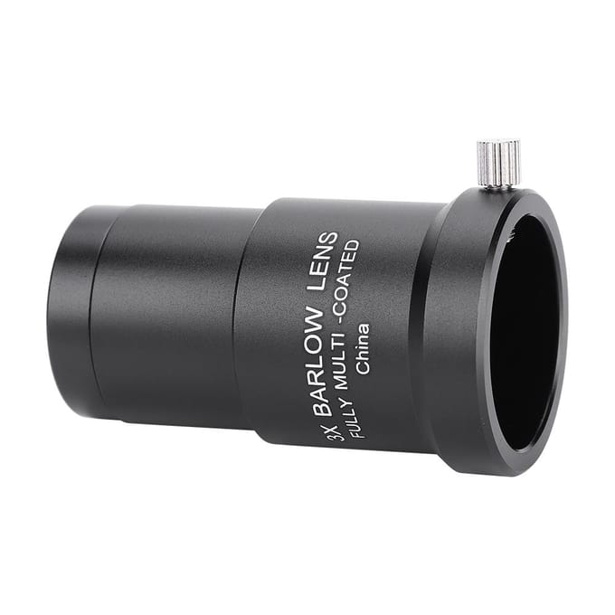 Oculaire de télescope d'astronomie 3X 1,25 Lentille de Barlow pour oculaire Entièrement traité gray