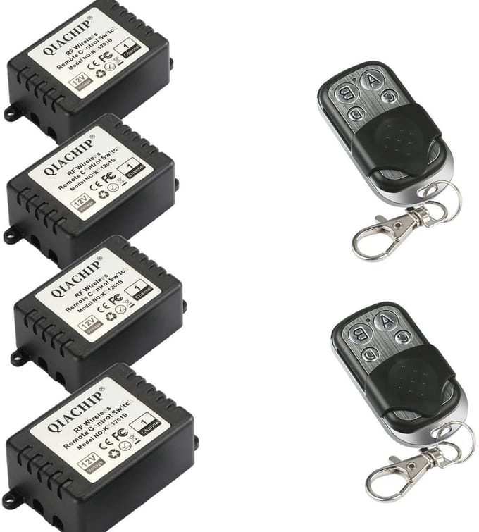 Draadloze afstandsbediening met ontvanger 433 MHz voor het schakelen van apparaten