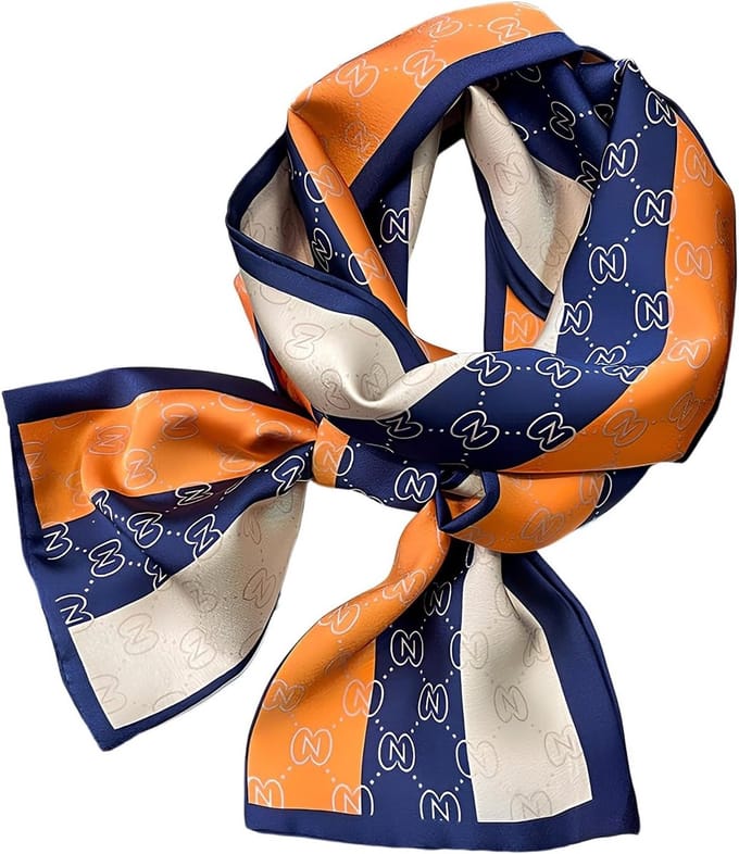 Stijlvolle Dames Sjaals van Polyester met Vintage Patroon voor Haar en Tasaccessoires