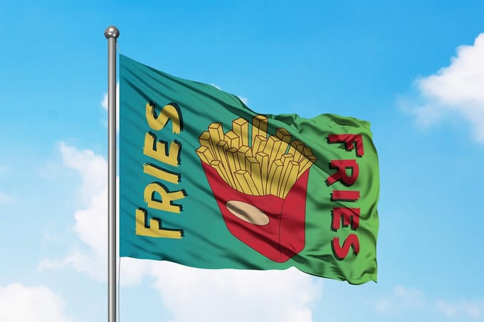 Fries Flag - Patat Vlag - 225x150cm